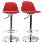Miliboo - tabourets de bar design rouges (lot de 2) steevy