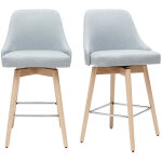 Miliboo - tabourets de bar scandinaves pivotants 360° en tissu gris clair et bois hêtre massif h65 cm ... Miliboo - tabourets de bar scandinaves pivotants 360° en tissu gris clair et bois hêtre massif h65 cm ...