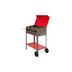 Mille - barbecue a' charbon vanessa en fer peint avec roulettes 40x60x90 cm avec grille en acier Mille - barbecue a' charbon vanessa en fer peint avec roulettes 40x60x90 cm avec grille en acier