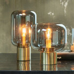 Millumine - lampe � poser arturan dor� verre fum�