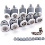 10pcs porte de douche galet ajustables dual rouleau roulettes cabine de douche pour salle de bain 25mm ...