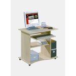 Inter link - mini bureau à roulettes en stratifié finition chêne, 80 x 75 x 50 cm Inter link - mini bureau à roulettes en stratifié finition chêne, 80 x 75 x 50 cm