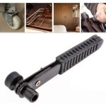 Mini cl� � cliquet 1 / 10, 2 cm tige � clipser pole douille tournevis pour garage outils � main (noir), ...