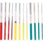 Mini ensemble de limes plates, 12 pi�ces, excellente performance, poign�e confortable, haute duret�