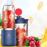 Mini extracteur de jus - lame  six dents - rechargeable par usb - batterie 1500 mah - pc de qualit ...