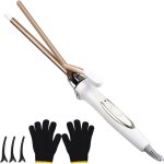 Mini fer  boucler en cramique tourmaline 9 mm, 120 - 220 c, chauffage rapide en 30 secondes, 1 paire ...