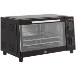 Mini four 9l avec plaque et grille - cuisson rglable 100 - 230c - minuterie 60 min - 750w - acier inoxydable ...