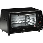 Mini four posable �lectrique 10l temp�rature 230 �c minuteur de 60 minutes, plaque � cuisson et grille ...
