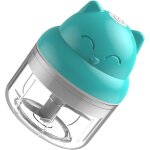 Mini hachoir �lectrique multifonction, mixeur - blender de 250 ml avec 3 lames en acier inoxydable, presse ...