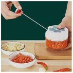 Zvd mini hachoir manuel � decoupe l�gumes oignon 170 ml avec 2 lames incurv�es en acier inoxydable, hachoir ...