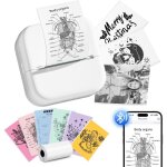 Mini imprimante thermique - m02l petite bluetooth mini imprimante portable stickers autocollant avec ...