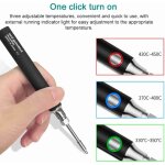 Mini kit de fer � souder sans fil compact, stylo � souder portatif, puce de contr�le de temp�rature constante ...