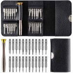 Feiyue - mini kit de tournevis de prcision 25 en 1, 25 pices, avec tui en cuir, pour ordinateur portable, ...