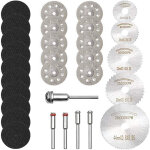 Mini lames de scie et de coupe pour outil rotatif (arbre 3mm) - lot de 30 - pour bois, m�tal, pierre ...