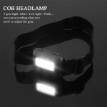 Mini lampe frontale, �clairage r�glable, pour la randonn�e, le camping et l'escalade, noir.