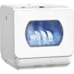 Mini lave - vaisselle - homcom - 4 couverts, 5 programmes, rservoir d'eau 6l - commande tactile - pp ...