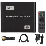 Mini lecteur multim�dia 4k hd avec t�l�commande et indicateur led