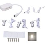 Mini led spot lights 5v usb vitrine lumire d'affichage 1  3 lumire de petit meuble dimmable argent ...