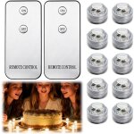 Mini lumi�res led submersible 10pcs, lampe piscine led �tanche blanc chaud avec 2 t�l�commande, �clairage ...