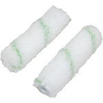 Mini - manchons tissu enduit pour finition satin�e - lot de 2 - blanc �17mm - larg 110