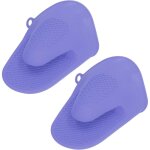 Mini maniques de cuisine en silicone, lot de 2, paisses et isolantes, avec poignes antidrapantes, ...