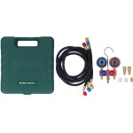 Mini manom�tre de r�frig�rant g1 / 4  avec ensemble de tuyaux et robinet � tournant sph�rique - pour ...