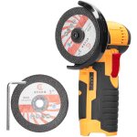 Mini meuleuse 12v 19500rpm 75mm charbon sans batterie jaune