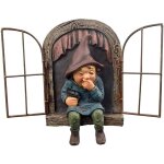Mini nain de jardin en rsine, elfe out the door tree hugger, sculpture d'arbre amusante dcoration de ...