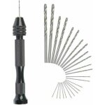 Mini perceuse main twist drill bits + 25 micro forets hlicodaux sans fil en aluminium pin vise outils ...