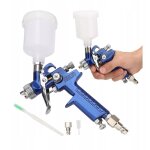 Mini pistolet  peinture hvlp pour retouches rservoir de 150 ml buse 0, 8 mm 1 / 4