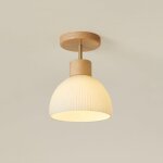 Mini plafonnier � lumi�re chaude, lustre en bois et verre, lampe de ferme simple, �clairage int�rieur ...