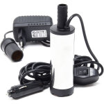 Wiltec - mini pompe  gasoil et eau ? 12 v / 20 w / 12 - 15 l / min 8500 tr / min ? submersible ? avec ...