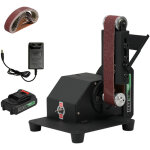 Mini ponceuse � bande �lectrique 250 w, ponceuse d'�tabli, petite polisseuse avec 10 courroies, pour ...