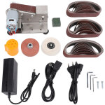 Mini ponceuse � bande �lectrique, r�glable power sanding machine cutter edges mini bench belt grinder ...