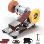Mini ponceuse � ceinture �lectrique, ponceuse � ceinture �lectrique petite table avec pince fixe, roue ...