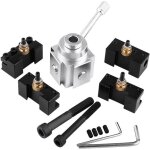 Mini poteau de tour et ensemble de support, porte outil tour a metaux alliage d'aluminium � changement ...