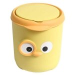 Mini poubelle de bureau - mini poubelle jaune avec couvercle � charni�re mignon - pour enfants - mini ...