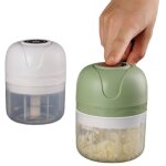Mini presse - ail �lectrique sans fil usb 100 / 250 ml, hachoir � l�gumes, piment et viande, outil de ...