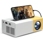 Mini projecteur portable hd 5 v / 2 a avec haut - parleurs st�r�o silencieux pour home cin�ma et films ...