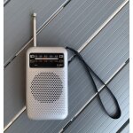 Mini radio portable am / fm bi - bande avec haut - parleur et prise casque, alimente par piles (2 piles ...
