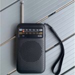 Mini radio portable am / fm bi - bande avec haut - parleur et prise casque, alimente par piles (2 piles ...