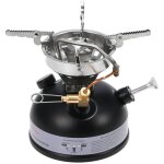 Mini rchaud  essence portable pour camping en plein air, carburant liquide, alcool, diesel (noir)