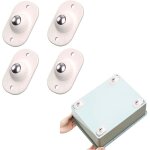 Mini roulettes pivotantes auto - adh�sives en acier inoxydable - poulie de rotation � pour les poubelles ...