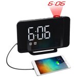 Mini rveil projection projecteur rotatif 180 avec variateur 3 niveaux horloge affichage led avec fonction ...