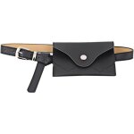Mini sac ceinture en cuir pu (noir)