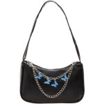 Mini sac � main pour femme ? sac bandouli�re � cha�ne papillon ? portefeuille compact zipp� multifonction ...