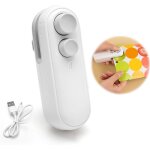 Mini scelleur avec cutter, 2 en 1 scelleuse thermique manuel, soudeuse sac plastique rechargeable, scelleuse ...
