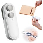 Mini scelleur sac plastique, portable scelleuse pour sacs scelleur thermique 2 en 1 avec cutter coupe ...