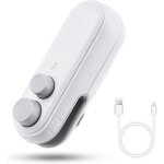 Mini scelleur sac plastique, portable scelleuse pour sacs scelleur thermique 2 en 1 avec cutter, coupe ...