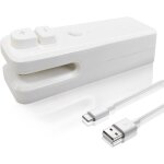 Mini scelleuse, scelleuse sous vide et machine de d�coupe, thermoscelleuse rechargeable 2 en 1 pour sacs ...